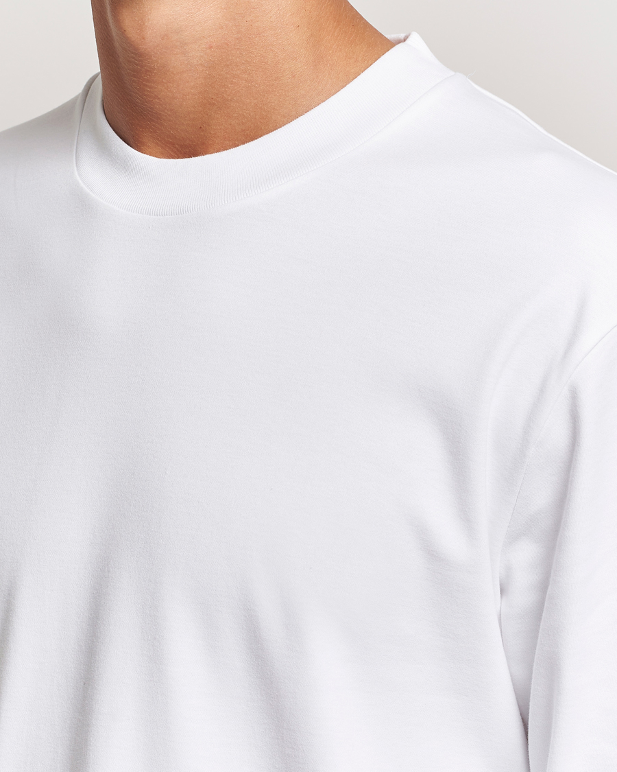 Mies | T-paidat | Sunspel | Heavy Weight Supima Cotton Long Sleeve T-Shirt White