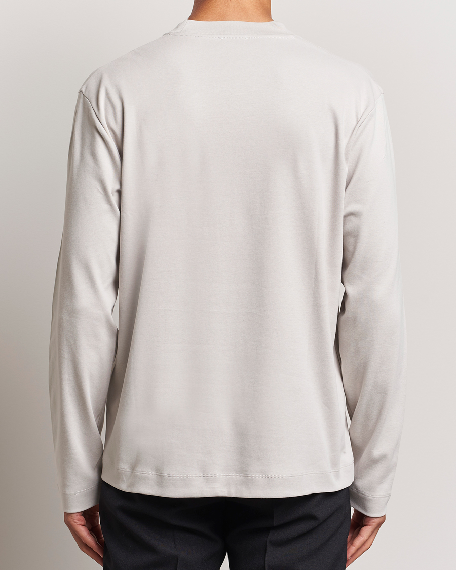 Mies | T-paidat | Sunspel | Heavyweight Mock Neck Long Sleeve T-Shirt Putty