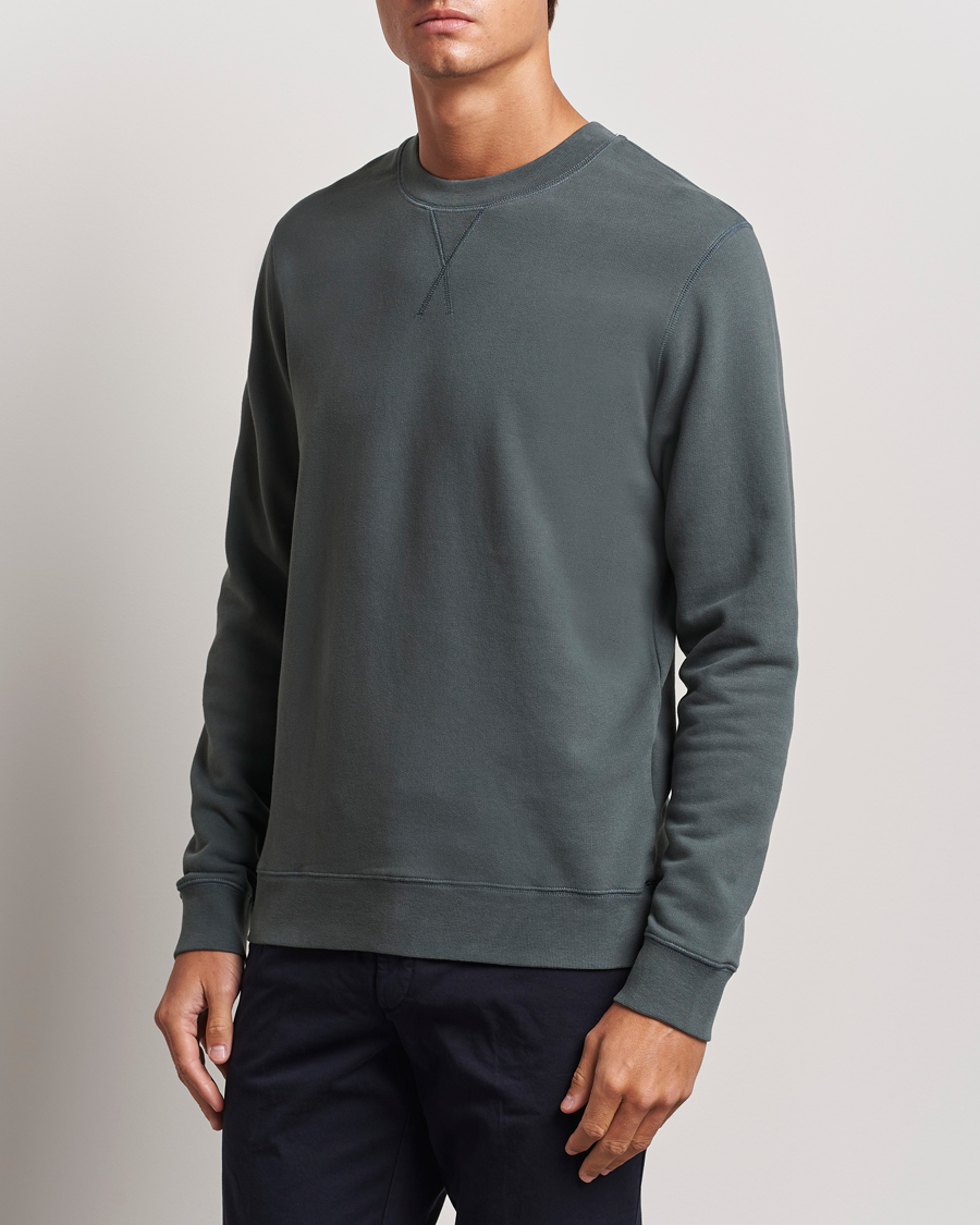 Mies | Puserot | Sunspel | Loopback Sweatshirt Drill Green