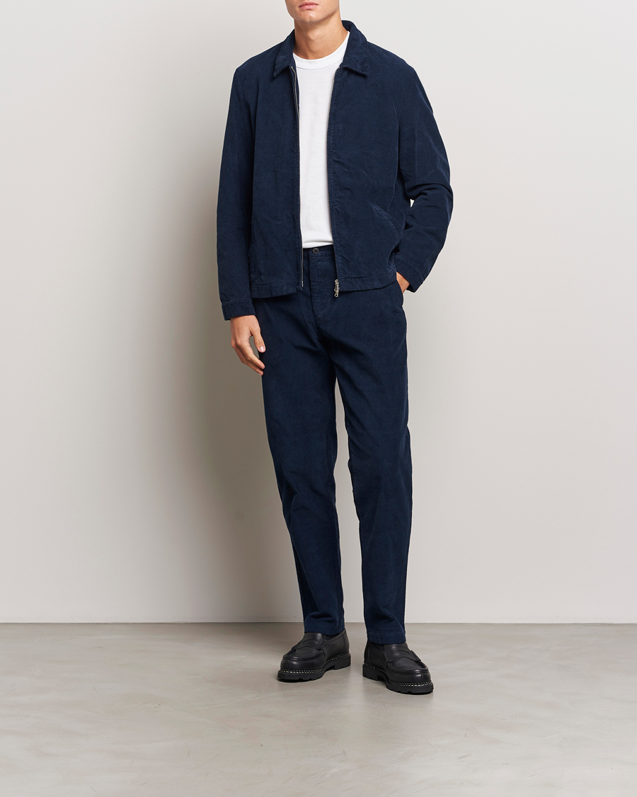 Mies | Housut | Sunspel | Corduroy Chore Trousers Navy