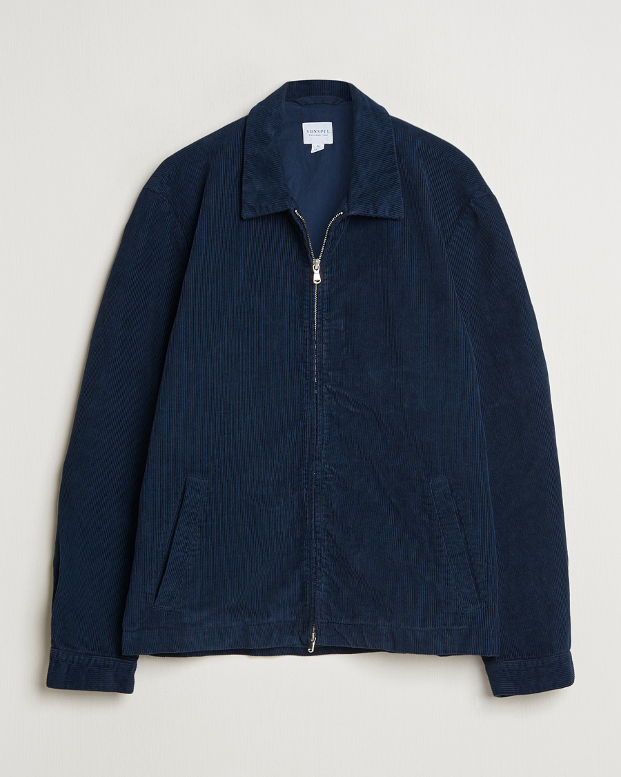 Mies | Takit | Sunspel | Corduroy Harrington Jacket Navy