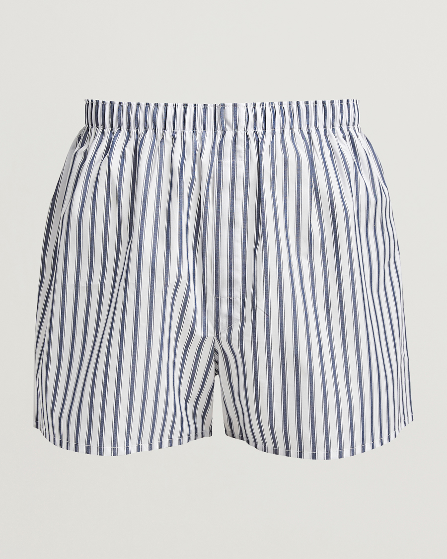 Mies | Alusvaatteet | Sunspel | Cotton Stripe Boxer Broken Bar Stripe