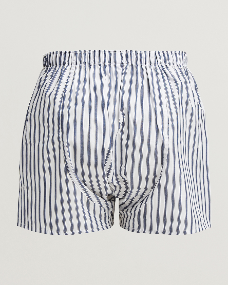 Mies | Alusvaatteet | Sunspel | Cotton Stripe Boxer Broken Bar Stripe