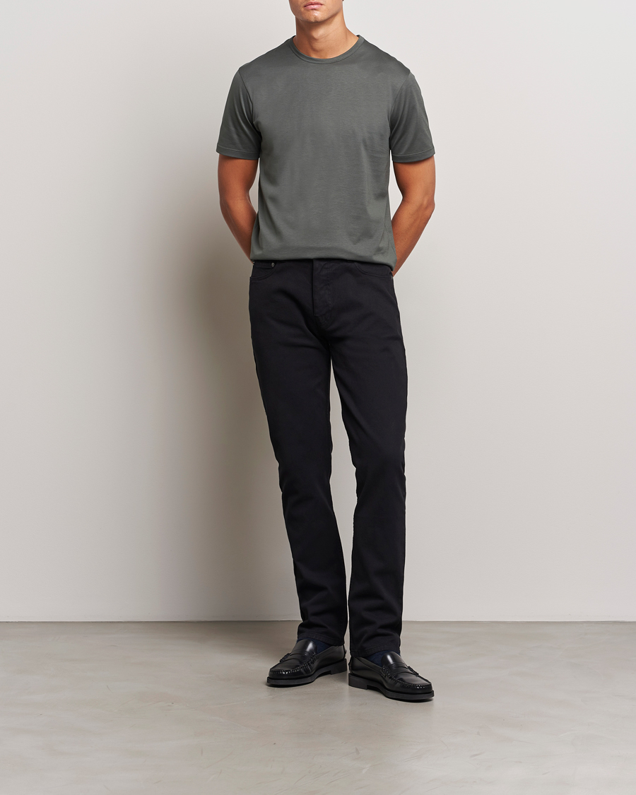 Mies | Housut | Sunspel | Five Pocket Cotton Twill Trousers Black