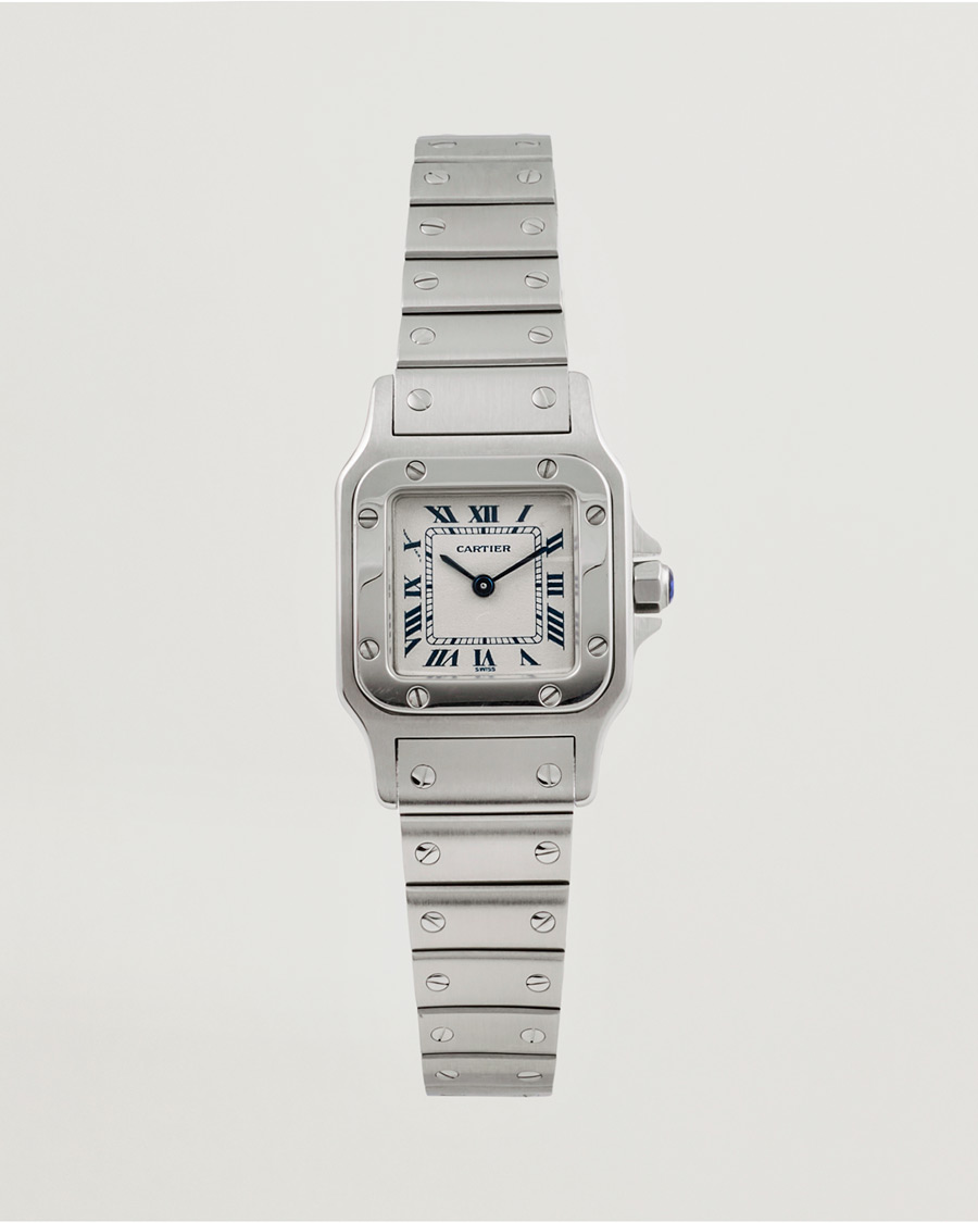 Mies | Cartier Pre-Owned Santos Galbée 1565 Silver | Cartier Pre-Owned | Santos Galbée 1565 Silver