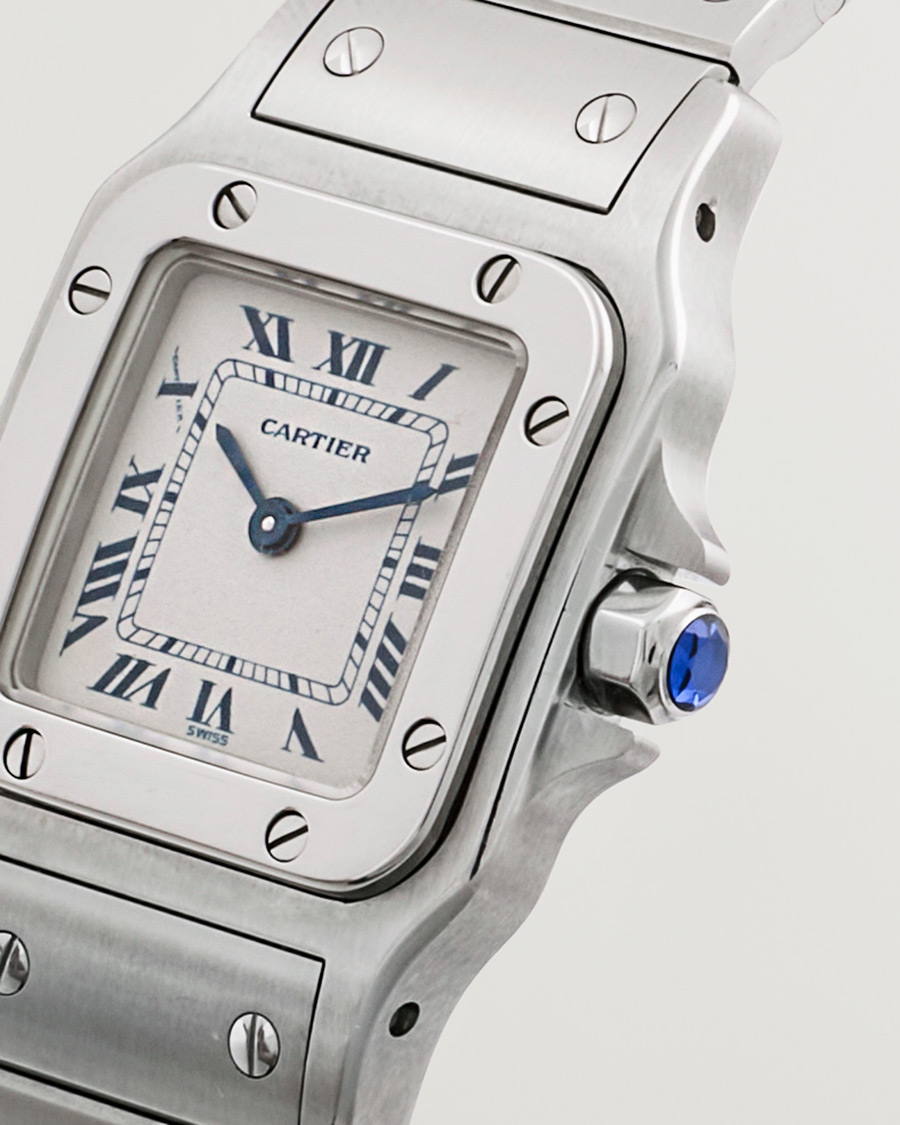 Mies | Cartier Pre-Owned Santos Galbée 1565 Silver | Cartier Pre-Owned | Santos Galbée 1565 Silver
