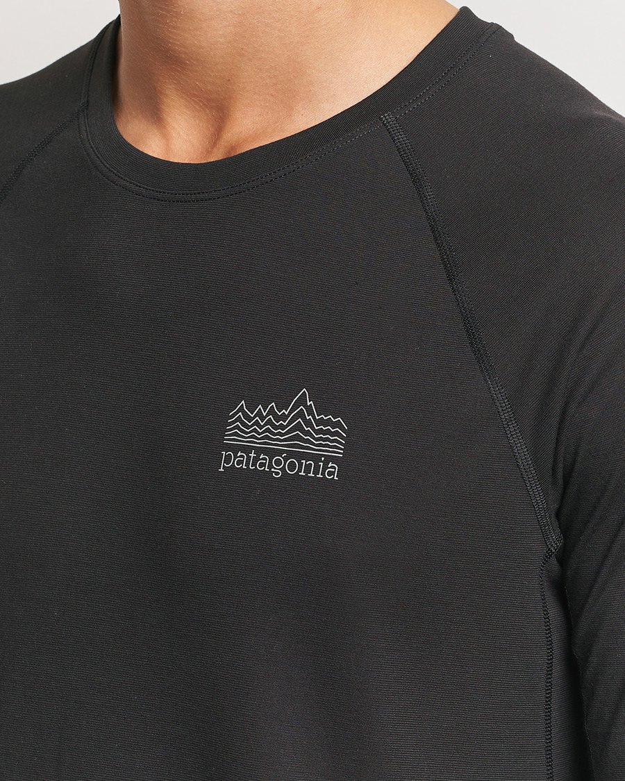Mies | T-paidat | Patagonia | Long Sleeve Cap Cool Trail Graphic Shirt Black