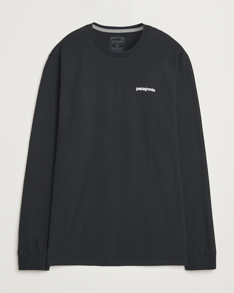 Mies | T-paidat | Patagonia | P-6 Logo Responsibili LS T-Shirt Black