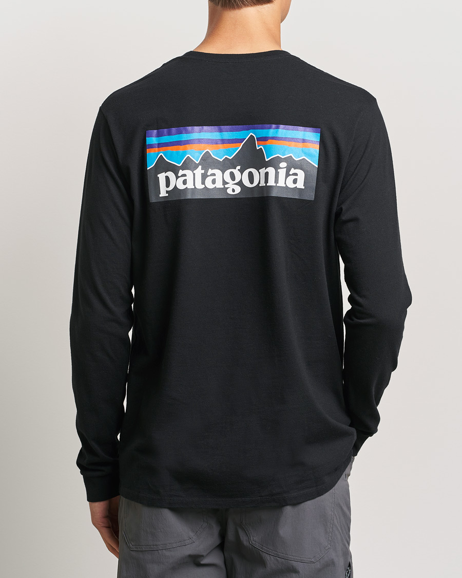 Mies | T-paidat | Patagonia | P-6 Logo Responsibili LS T-Shirt Black