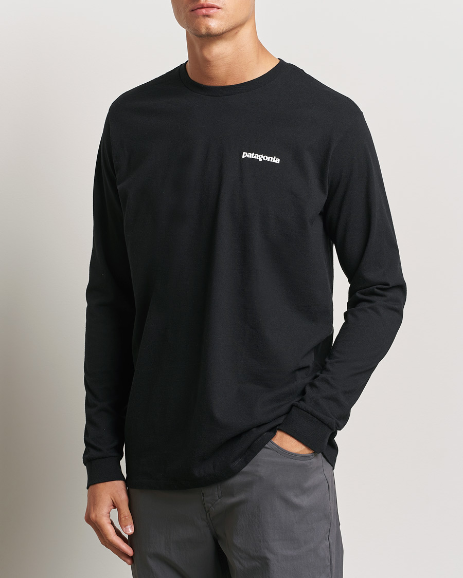 Mies | T-paidat | Patagonia | P-6 Logo Responsibili LS T-Shirt Black
