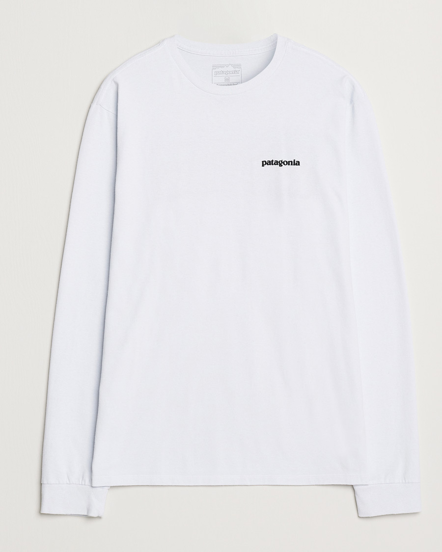 Mies | T-paidat | Patagonia | P-6 Logo Responsibili LS T-Shirt White