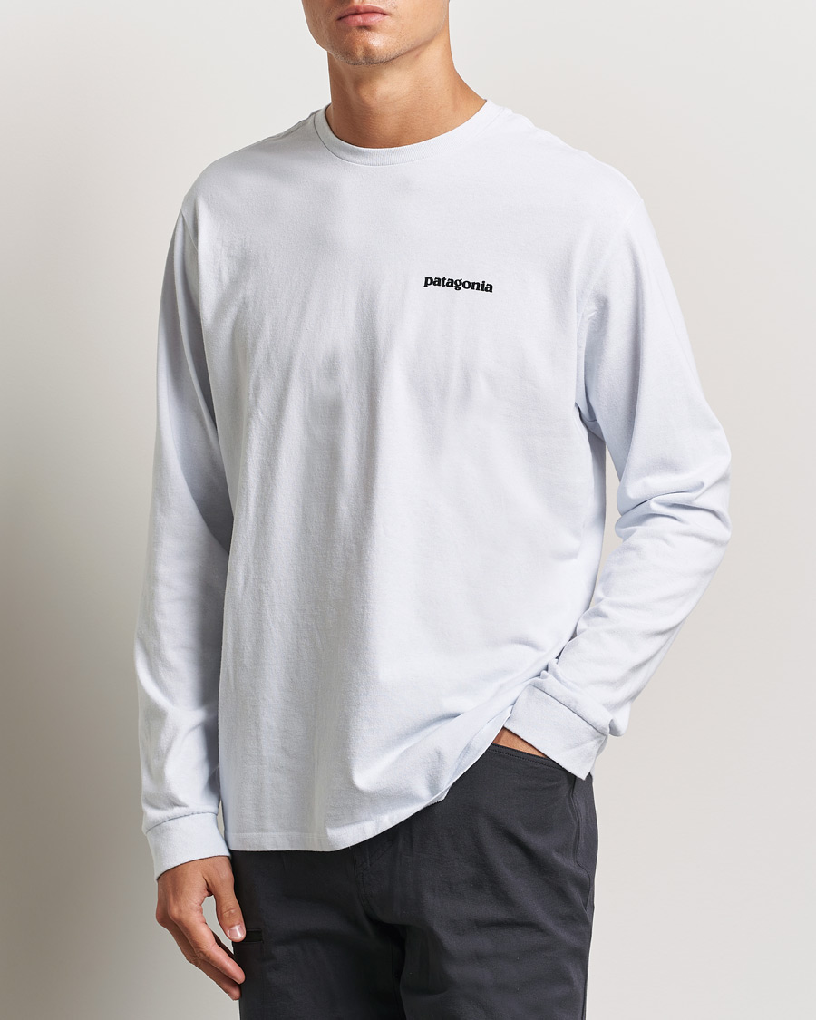 Mies | T-paidat | Patagonia | P-6 Logo Responsibili LS T-Shirt White