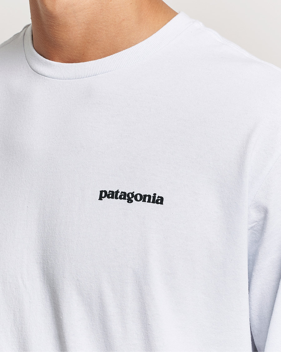 Mies | T-paidat | Patagonia | P-6 Logo Responsibili LS T-Shirt White