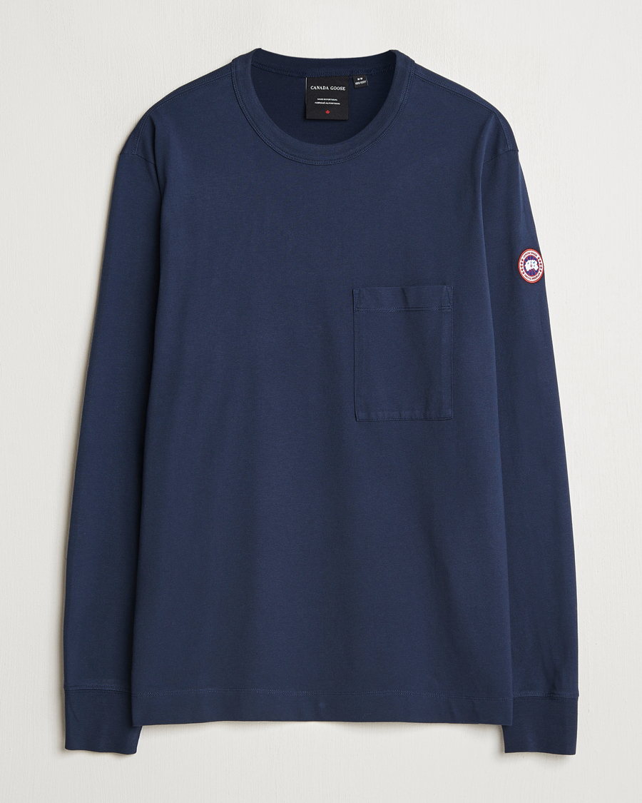 Mies | T-paidat | Canada Goose | Gladstone Long Sleeve T-Shirt Atlantic Navy