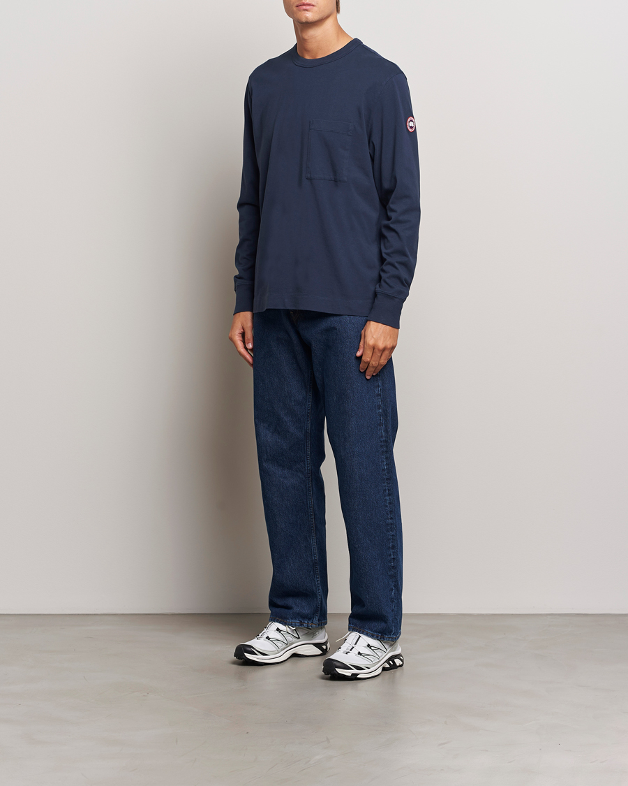 Mies | T-paidat | Canada Goose | Gladstone Long Sleeve T-Shirt Atlantic Navy
