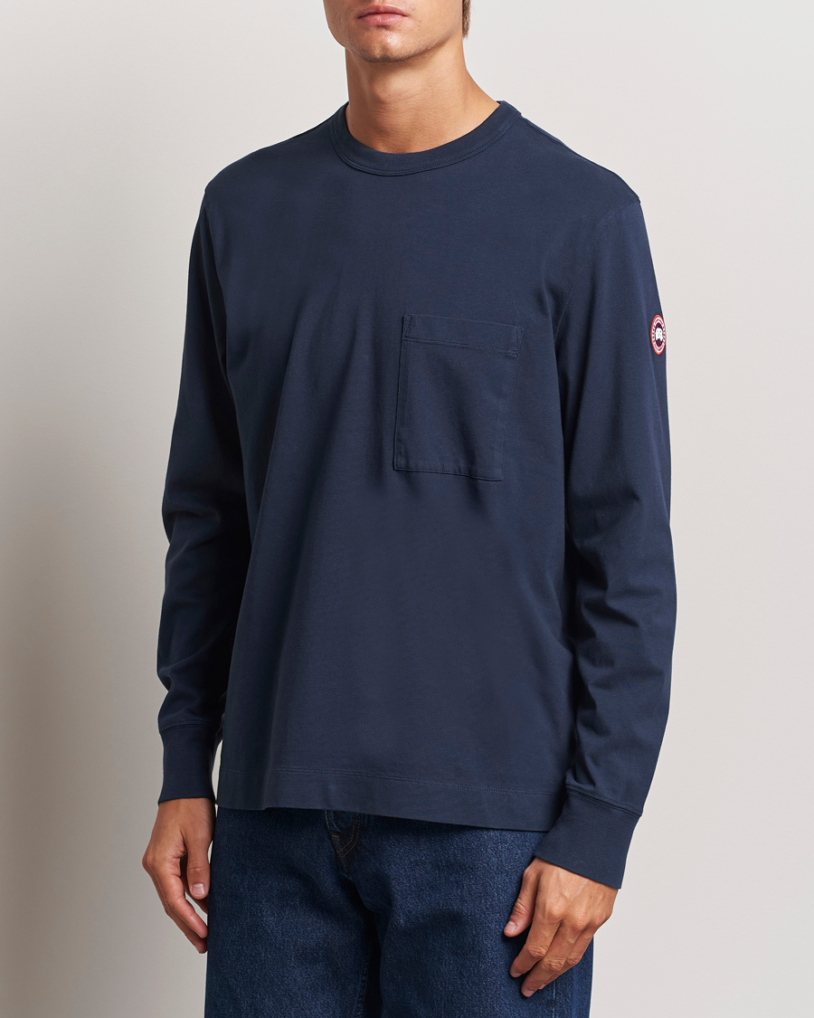 Mies | T-paidat | Canada Goose | Gladstone Long Sleeve T-Shirt Atlantic Navy
