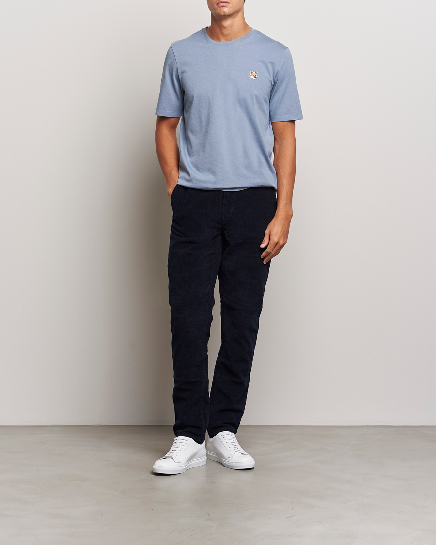 Mies | T-paidat | Maison Kitsuné | Fox Head T-Shirt Moonlight Blue