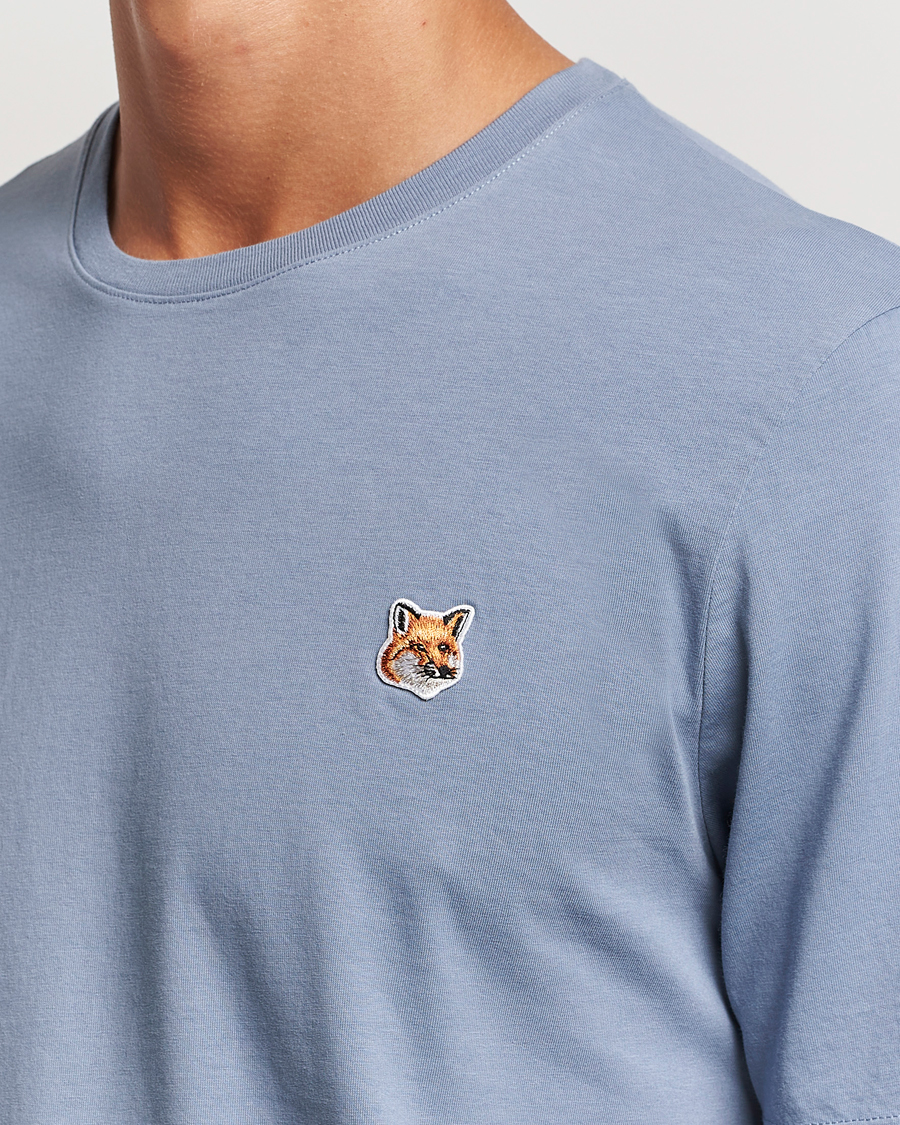 Mies | T-paidat | Maison Kitsuné | Fox Head T-Shirt Moonlight Blue
