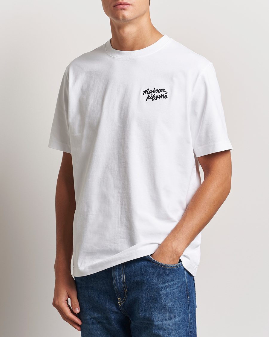 Mies | T-paidat | Maison Kitsuné | Mini Handwriting T-shirt White