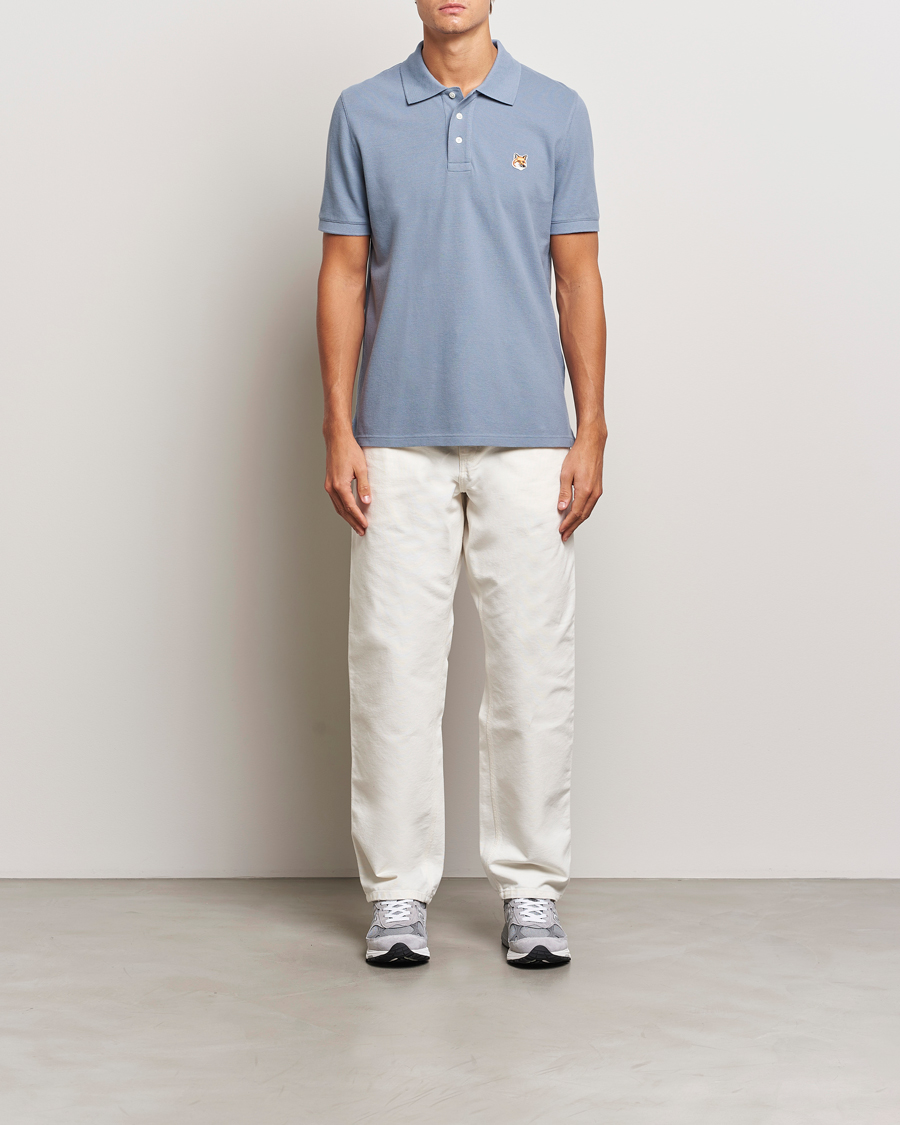Mies | Pikeet | Maison Kitsuné | Fox Head Polo Moonlight Blue