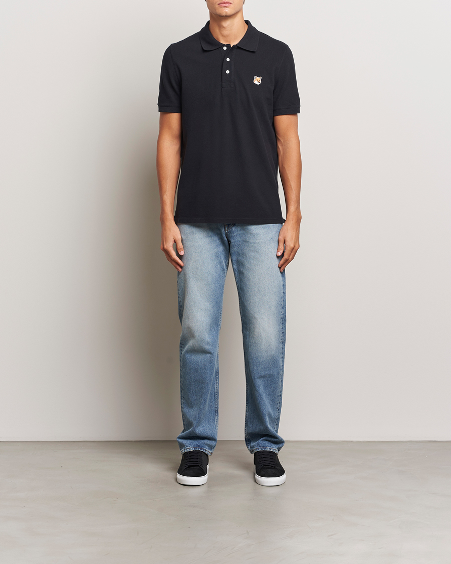 Mies | Pikeet | Maison Kitsuné | Fox Head Polo Black