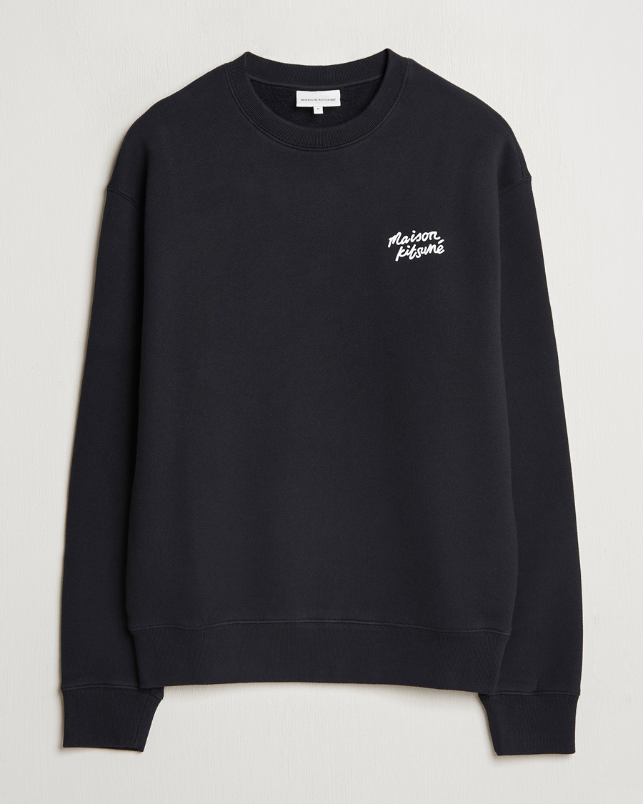 Mies | Puserot | Maison Kitsuné | Mini Handwriting Sweatshirt Black