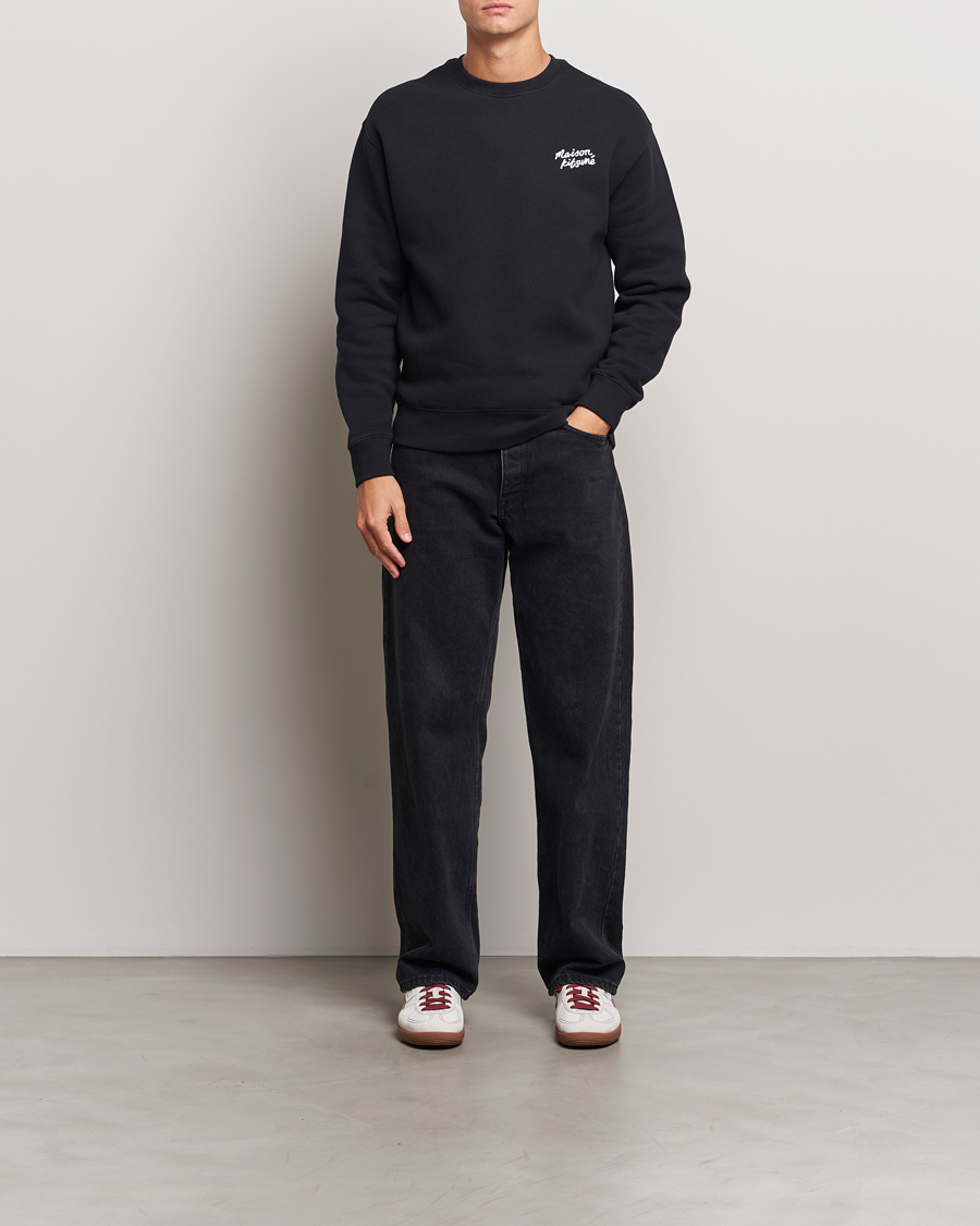 Mies | Puserot | Maison Kitsuné | Mini Handwriting Sweatshirt Black