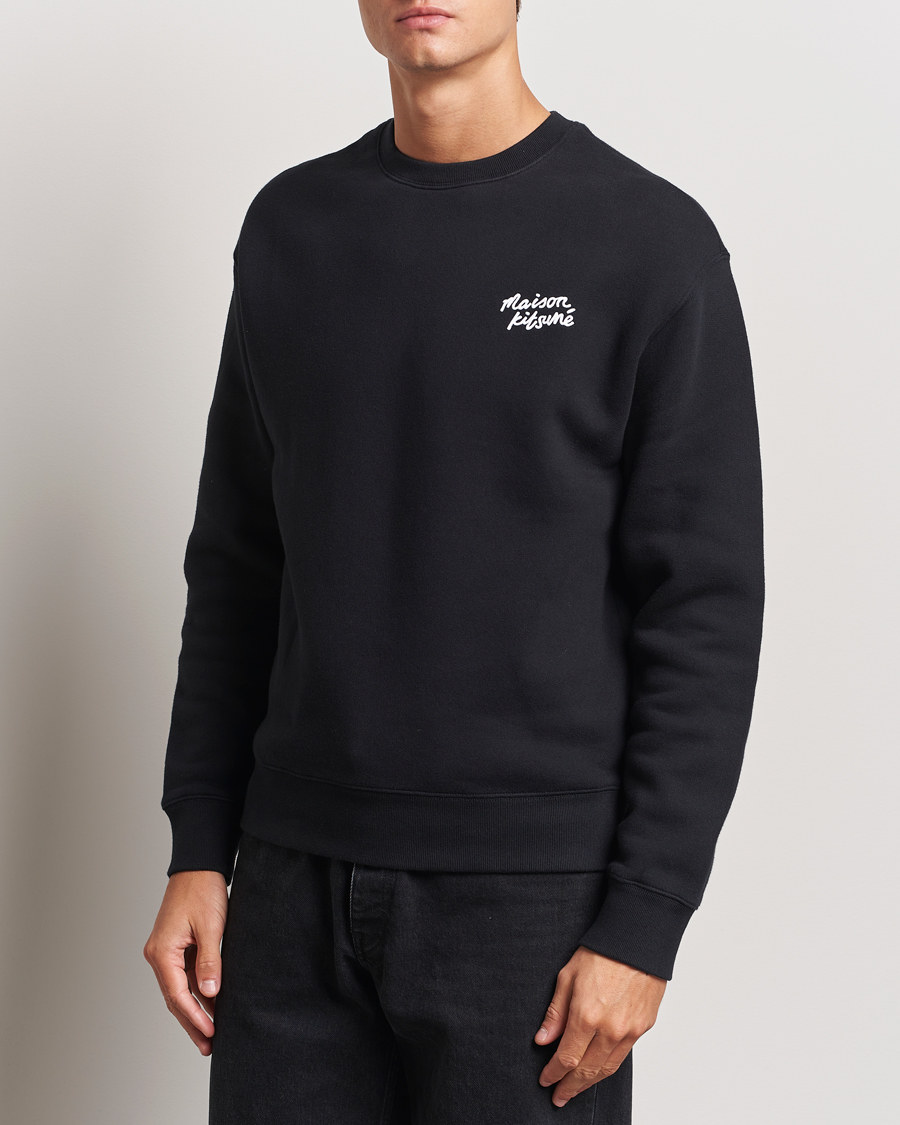 Mies | Puserot | Maison Kitsuné | Mini Handwriting Sweatshirt Black