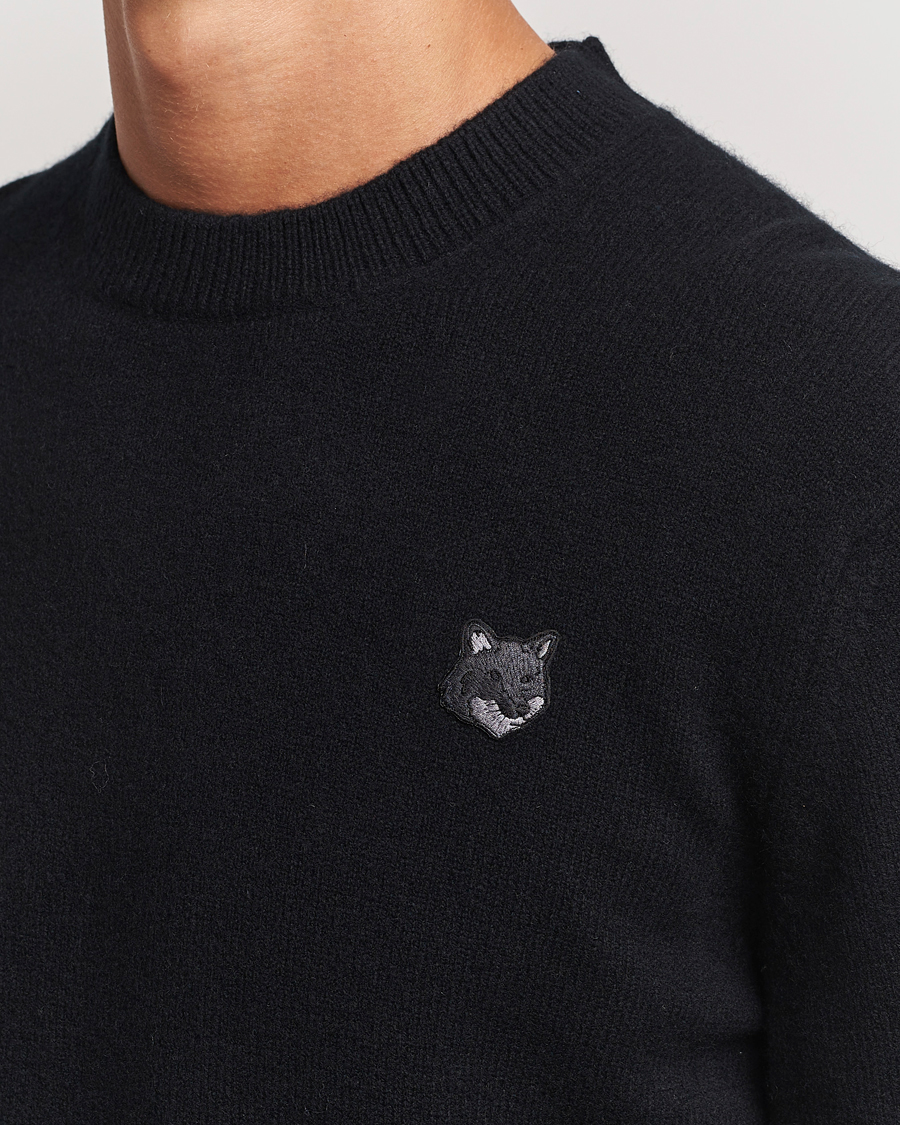 Mies | Puserot | Maison Kitsuné | Bold Fox Lambswool Crew Neck Black
