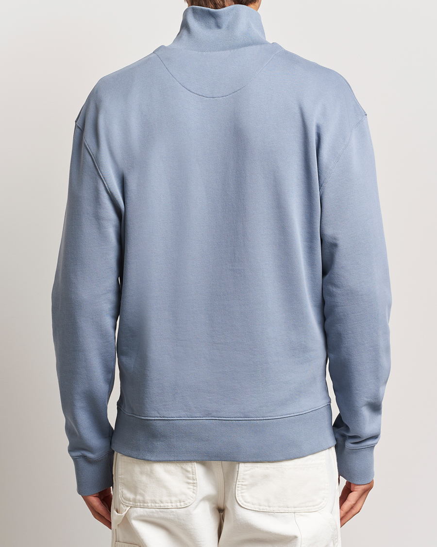 Mies | Puserot | Maison Kitsuné | Fox Head Half Zip Sweatshirt Moonlight Blue
