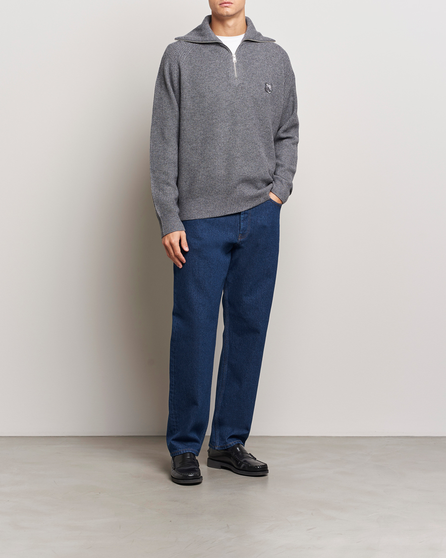Mies | Farkut | Maison Kitsuné | Straight Fit Jeans Stone Washed Indigo