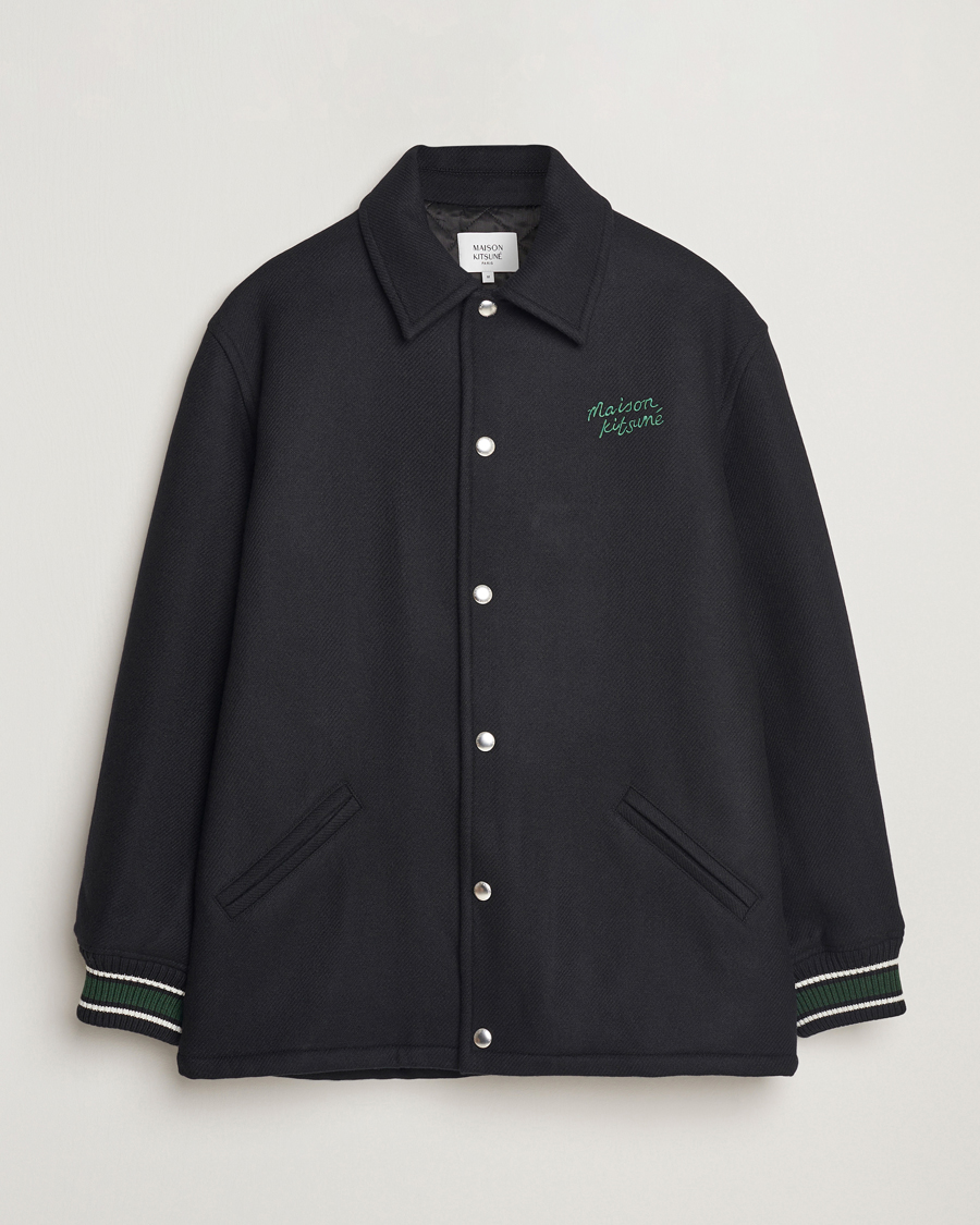 Mies | Takit | Maison Kitsuné | Varsity Jacket Black
