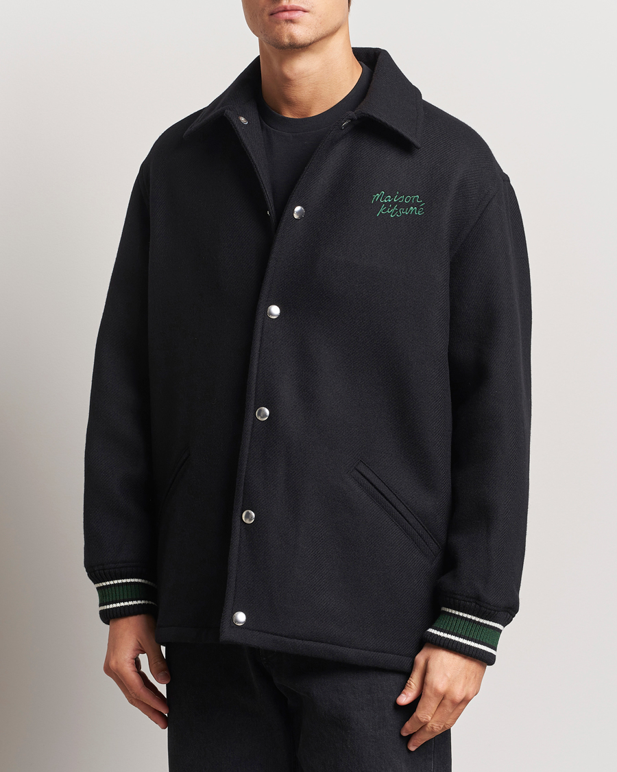 Mies | Takit | Maison Kitsuné | Varsity Jacket Black