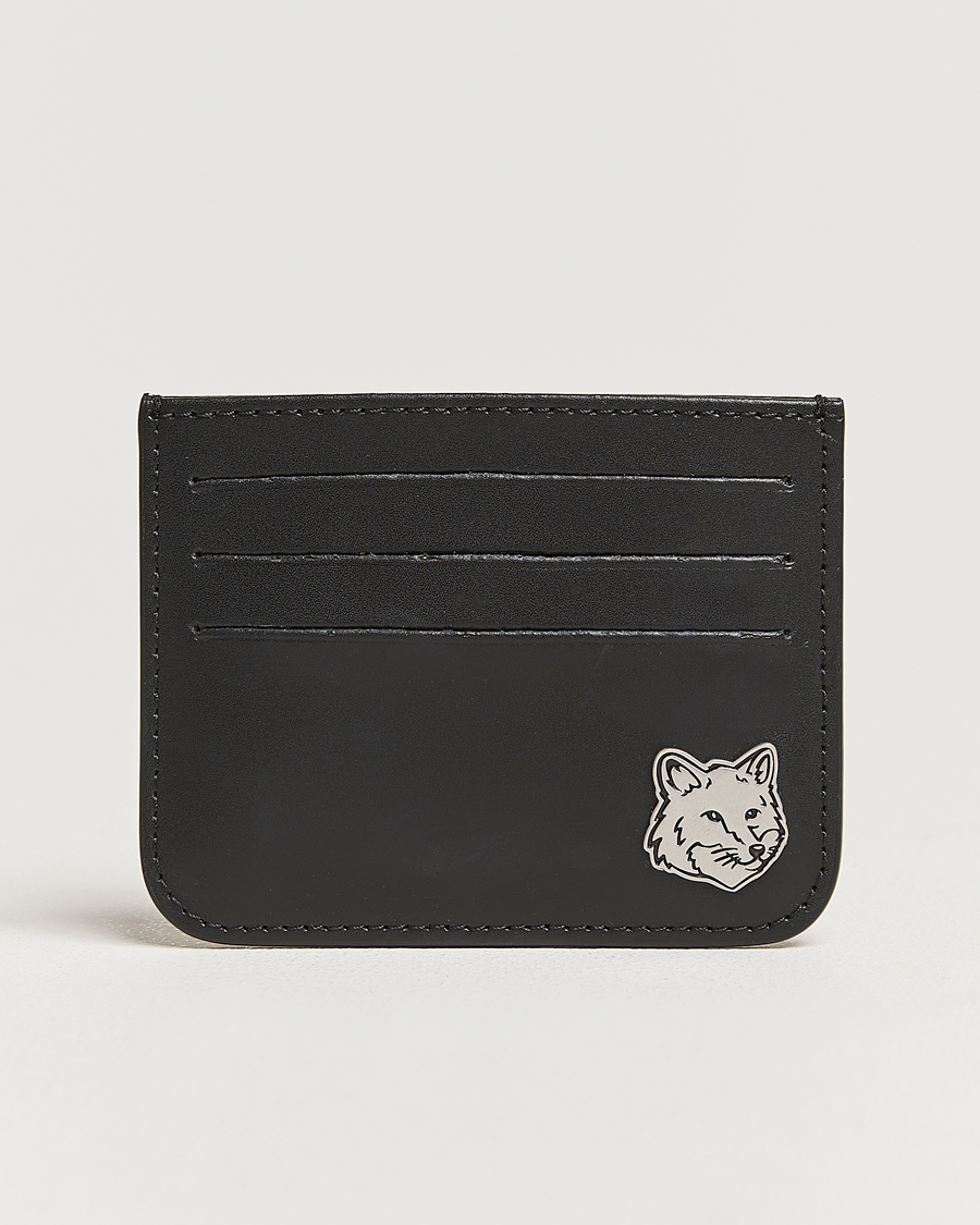 Mies | Maison Kitsuné Fox Head Card Holder Black | Maison Kitsuné | Fox Head Card Holder Black