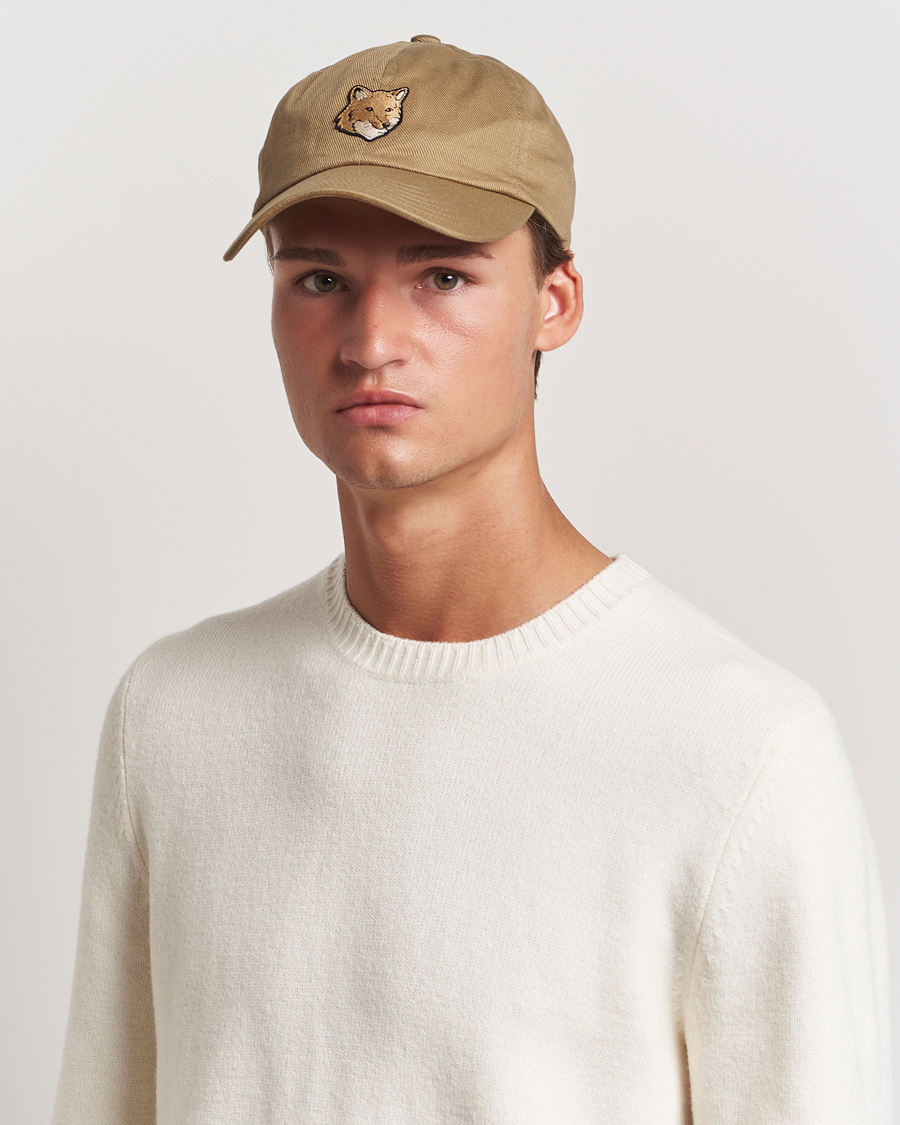 Mies | Maison Kitsuné Fox Head Cap Chino Beige | Maison Kitsuné | Fox Head Cap Chino Beige