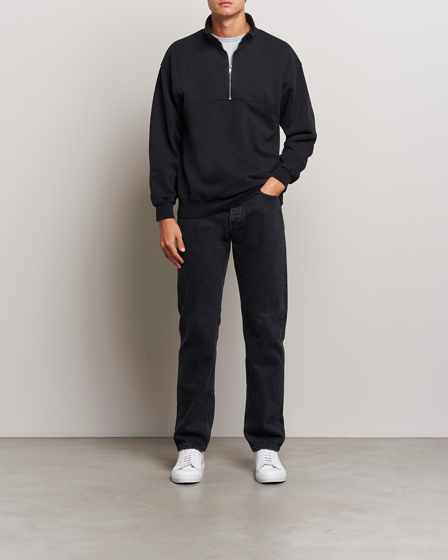 Mies | Puserot | Colorful Standard | Classic Organic Half-Zip Deep Black