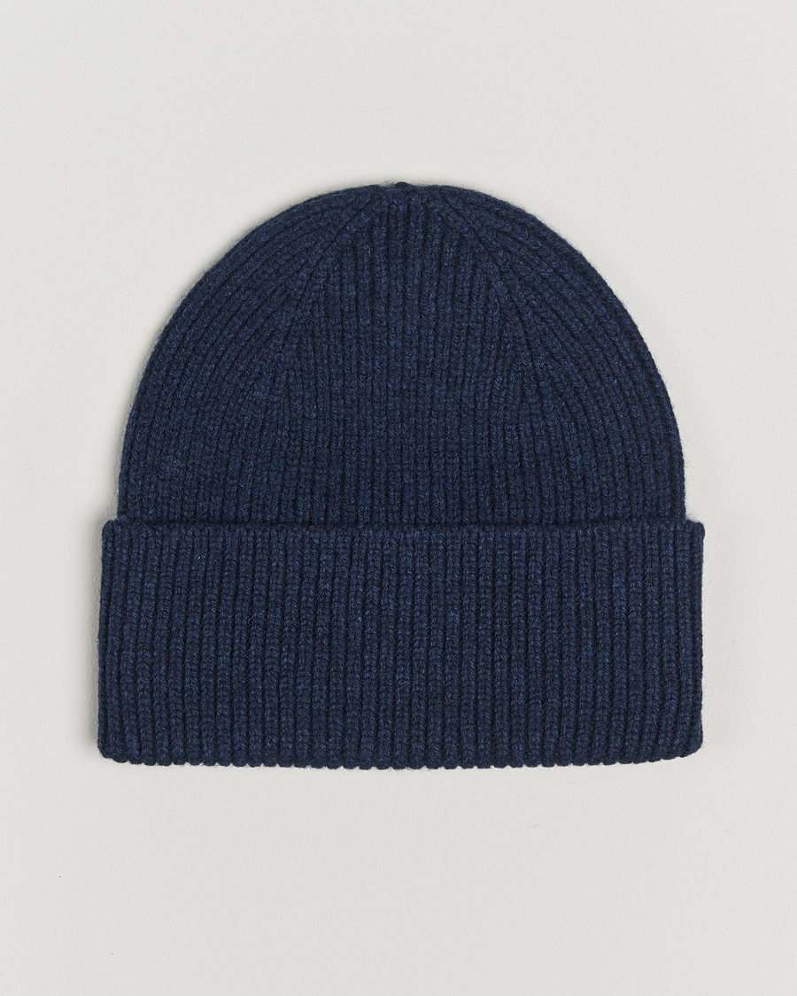 Mies | Pipot | Colorful Standard | Merino Wool Beanie Marine Blue