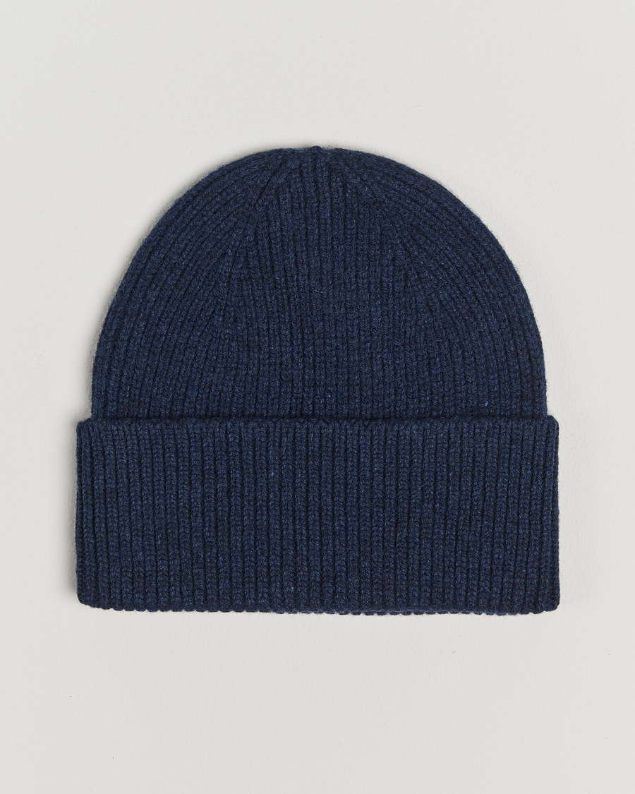 Mies | Pipot | Colorful Standard | Merino Wool Beanie Marine Blue
