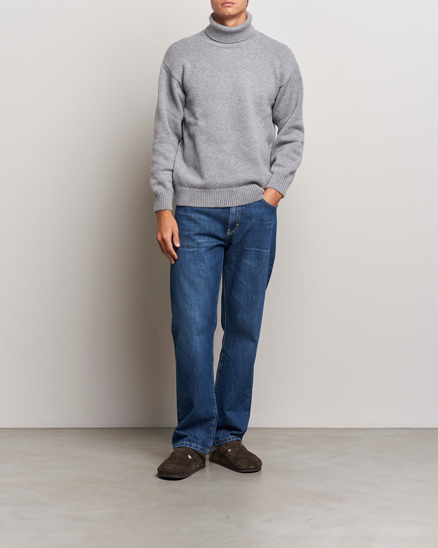 Mies | Puserot | Colorful Standard | Merino Wool Turtleneck Heather Grey