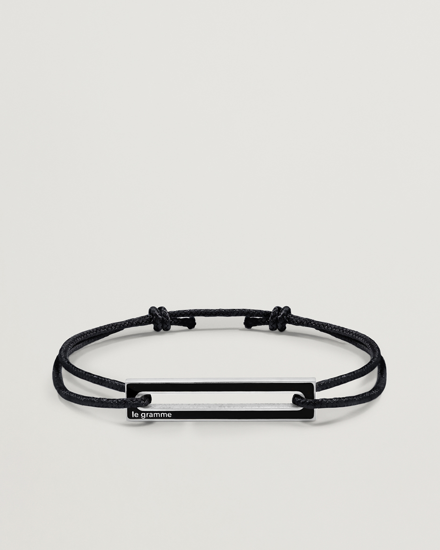 Mies | Korut | LE GRAMME | Lacquered Cord Bracelet Black