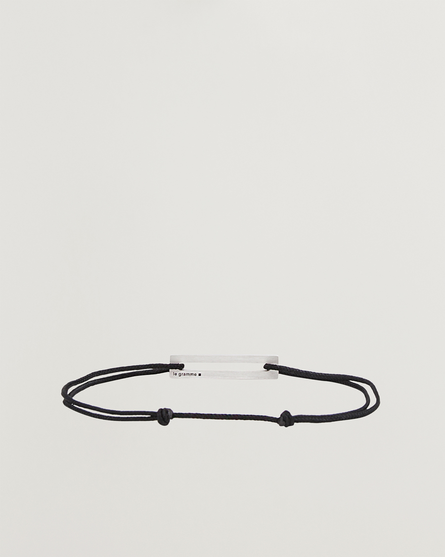 Mies | Korut | LE GRAMME | Lacquered Cord Bracelet Black
