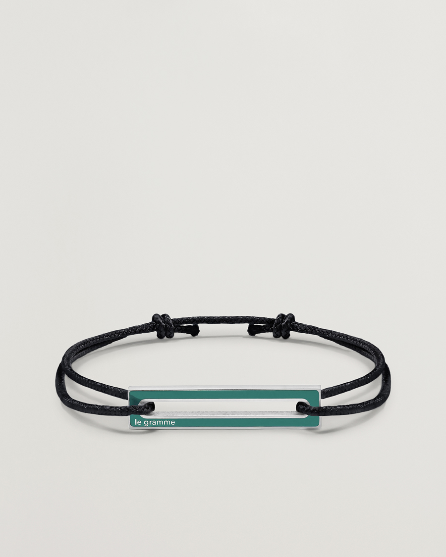 Mies | Korut | LE GRAMME | Lacquered Cord Bracelet Green