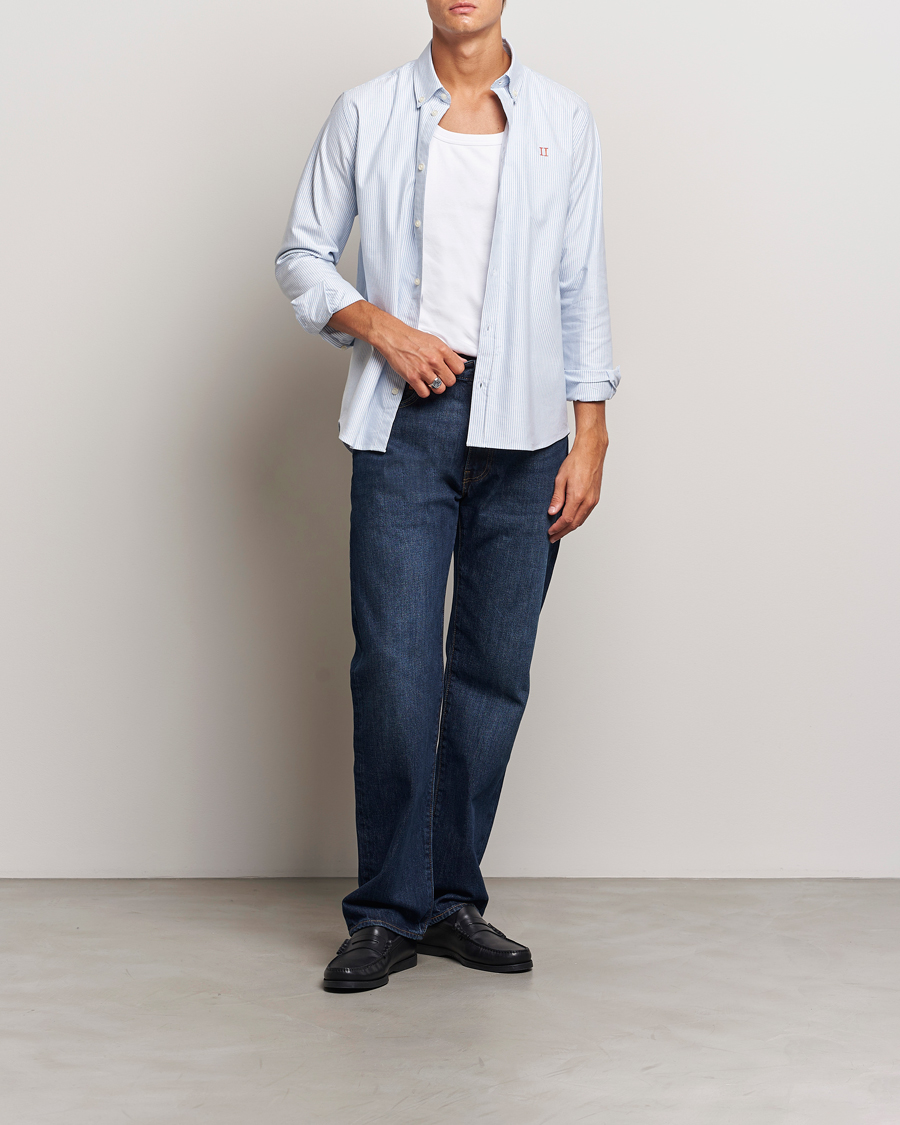 Mies | Kauluspaidat | LES DEUX | Konrad Contrast Oxford Shirt Light Blue/White