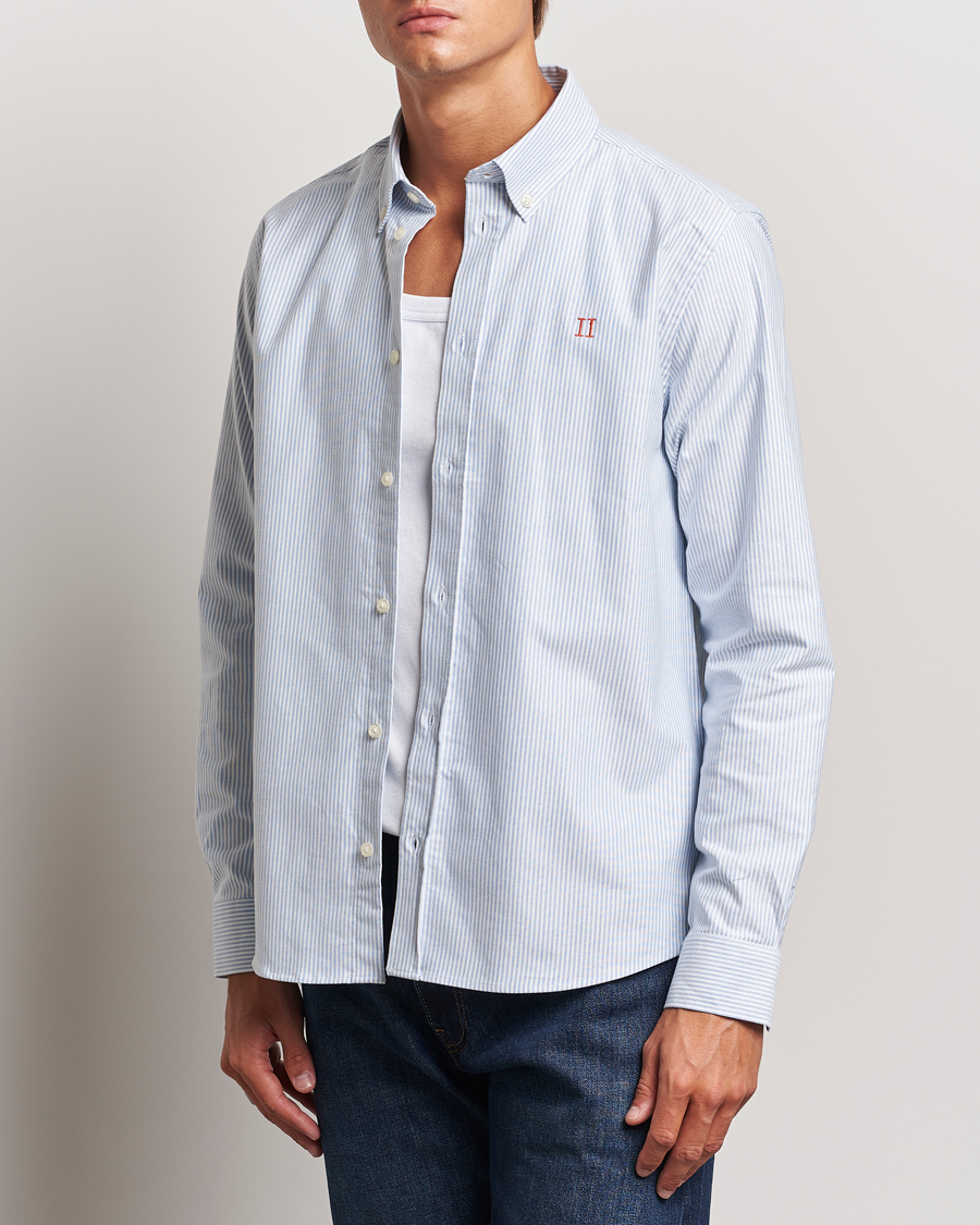 Mies | Kauluspaidat | LES DEUX | Konrad Contrast Oxford Shirt Light Blue/White