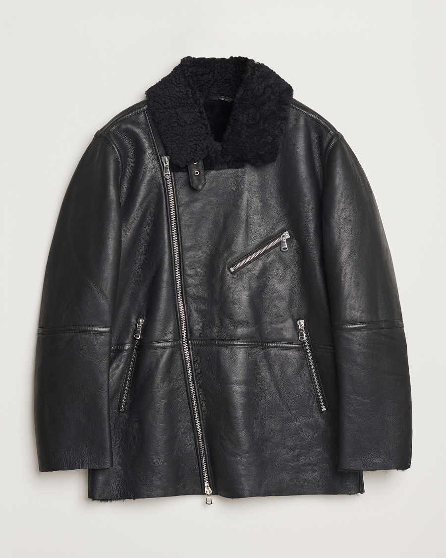 Mies | Takit | J.Lindeberg | Sutton Shearling Jacket Black