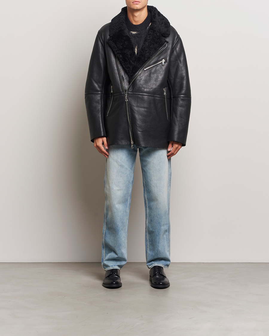 Mies | Takit | J.Lindeberg | Sutton Shearling Jacket Black