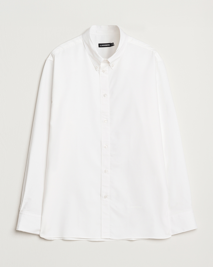 Mies | Kauluspaidat | J.Lindeberg | Regular Stretch Oxford Shirt White