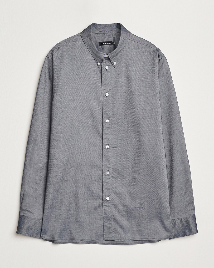 Mies | Kauluspaidat | J.Lindeberg | Regular Stretch Oxford Shirt Navy