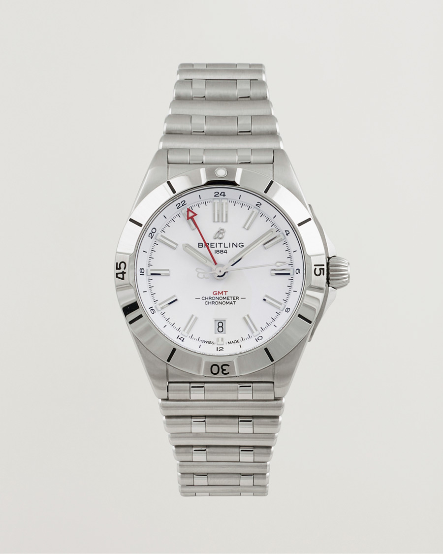 Mies | Breitling Pre-Owned Chronomat GMT A32398 Silver | Breitling Pre-Owned | Chronomat GMT A32398 Silver