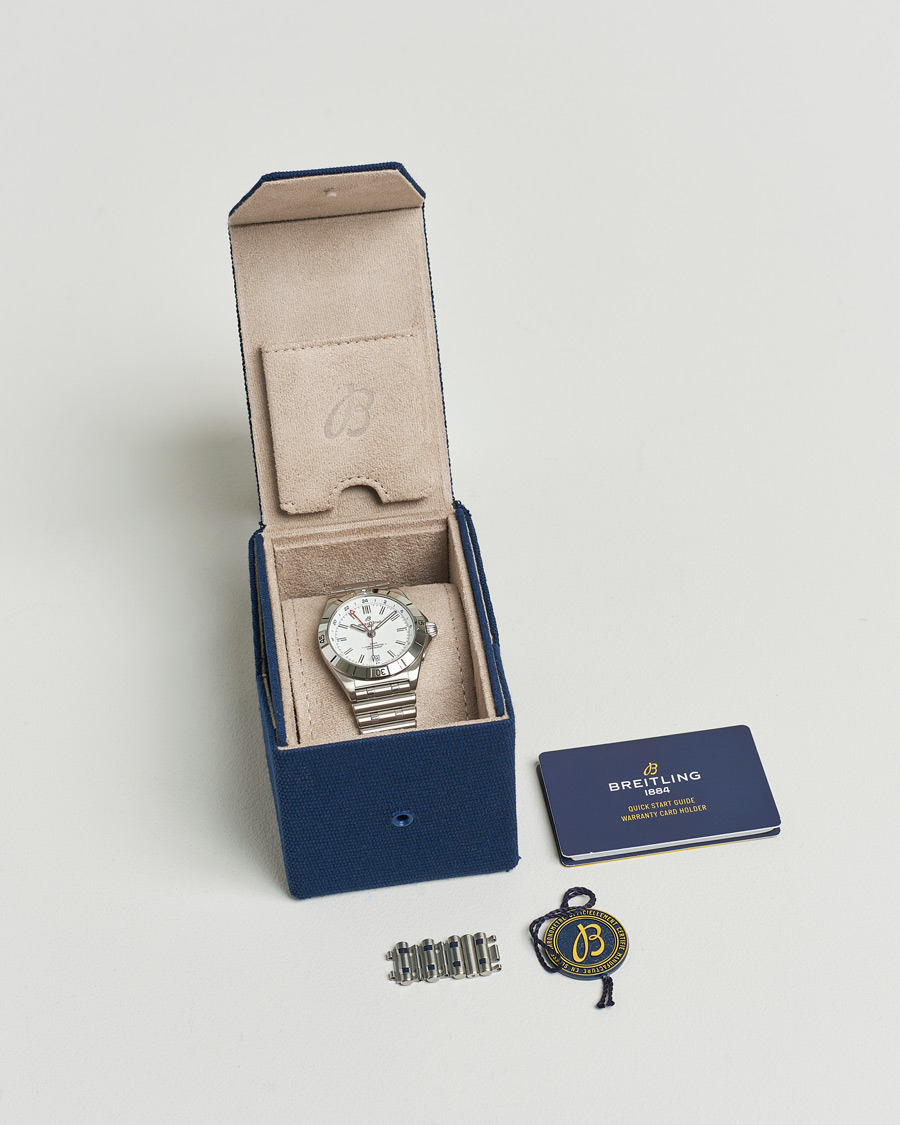 Mies | Breitling Pre-Owned Chronomat GMT A32398 Silver | Breitling Pre-Owned | Chronomat GMT A32398 Silver